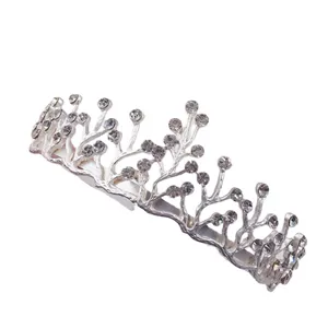 Diademe couronne de strass branche enfant mariee accessoire cheveux elegante en alliage.