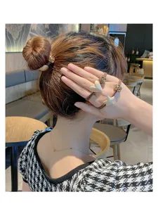 Korean style hair tie bracelet dual use cute heart star charm elastic hair band for women