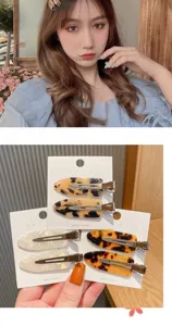 Acetat Haarspangen Set mit Schildpatt und Perlweiß Design für Damen und Mädchen.