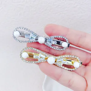 Rhinestone Zircon Pearl Hair Clip Sweet Side Clip Hair Accessories for Women and Girls