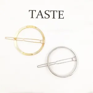 Metal circle hair clips minimalist geometric hairpin hair styling accessories set