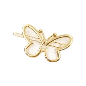Gold metal butterfly hair clip cute side bobby pin for women fashion hair accessories