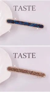 French vintage rhinestone hair clip duckbill clip minimalist sparkling hair accessories for women