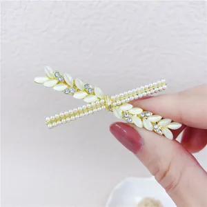 Artificial Opal Butterfly Flower Hair Clip Elegant Rhinestone Side Hairpin Forest Style Metal Hair Clips Fairy Jewelry For Women