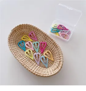 Colorful heart hair clips set macaron candy BB clips cute hair accessories for kids girls