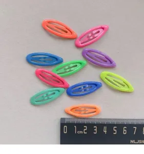 Colorful candy color snap hair clips for kids girls cute geometric hair accessories set
