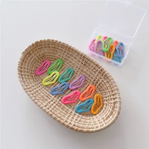 Colorful candy heart hair clips set for kids cute macaron baby side hair pins hairpin
