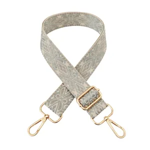 Woven replacement bag strap, adjustable wide crossbody strap with premium metal hardware.