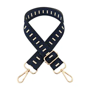 Adjustable replacement bag strap with jacquard pattern for daily use and crossbody.