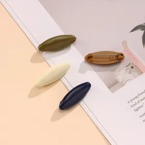 Colorful plastic oval hijab pins safety pins anti-glare scarf clips brooch pins multi-pack