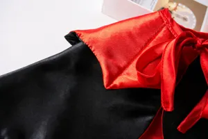 Halloween pet vampire cloak red black satin cape for cat and dog costume holiday party