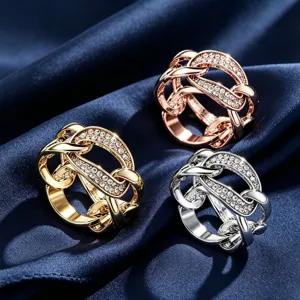 Anello per sciarpa con catena di strass, elegante accessorio moda per sciarpa in metallo.
