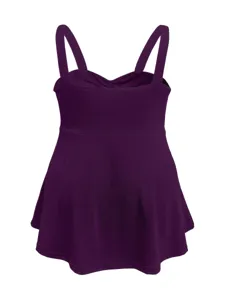 VIOLETTES Trägershirt mit Schößchen, ärmelloses A-Linien Sommer Top für Damen casual.