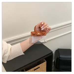 Mini bolsito transparente para llaves de coche colgante accesorio de bolso miniatura para mujer estilo