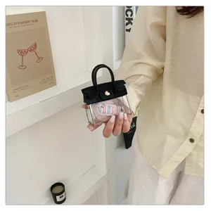 Minibolso transparente estuche para llaves de coche bonita y elegante funda de llavero.