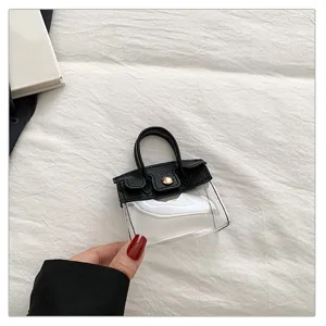 Mini bolso transparente llavero lindo colgante de bolsa accesorio de bolsillo elegante