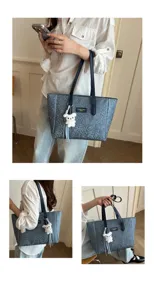 Sac cabas motif léopard tendance grande capacité sac à épaule décontracté pour femme