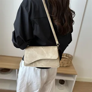 Stijlvolle vintage PU lederen schoudertas crossbody tas voor dames dagelijkse mode