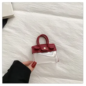 Lindo bolso llavero mini transparente elegante estuche para llaves pequeño accesorio chic
