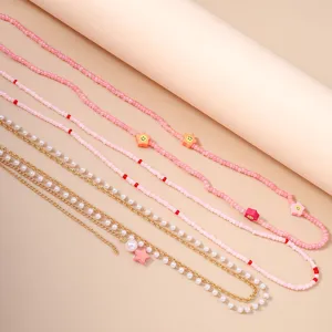 Set di catena da vita con perline multistrato alla moda per donna elegante dettaglio