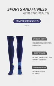 Calze a compressione per sport e fitness, salute atletica, design per articolazioni stabili.