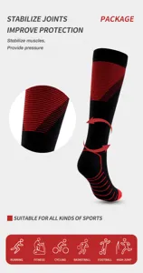 Calze sportive a compressione per corsa fitness e basket. Accessorio sportivo traspirante ed elastico.