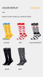 Compression socks medical nurse knee high stockings athletic gradient support socks multi color
