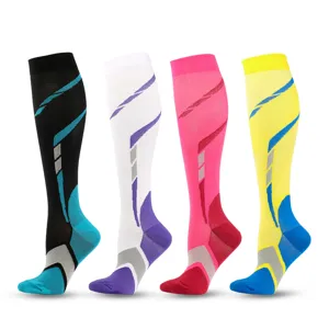 Unisex Sports Compression Socks Long Running Leg Protection Athletic Stockings High Elasticity Breathable Nylon Outdoor Gear