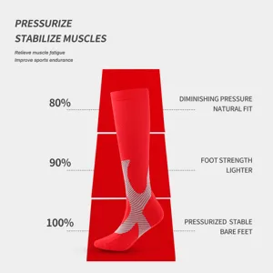 Men Women Compression Socks Running Sports Nylon Graduated Pressure Athletic Socks Pair