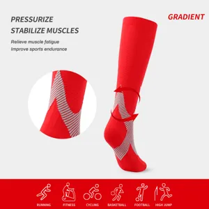 Unisex sports compression socks for running fitness cycling, graduated leg support sleeves