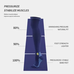 Calze sportive da compressione professionali lunghe ciclismo corsa supporto gamba