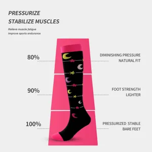 Sport Kompressionsstrümpfe Radfahren Laufen lange Socken graduierter Druck Fitness Beinschützer