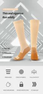 Compression socks for running and outdoor sports, breathable high elastic long sports socks.