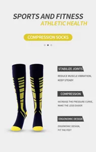 Athletic compression socks for sports and fitness, providing joint support and muscle stability.