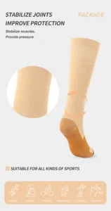 Compression sports socks for running and cycling, breathable and durable athletic support gear.