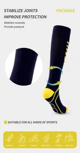 Compression socks athletic running long stockings muscle support sports gear detail view