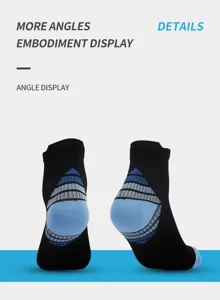 Atmungsaktive Kompressionssocken für Outdoor-Sportarten, ergonomischer Halt und Fersenschutz.