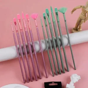 Ensemble de 12 pinceaux d'art professionnels pour acrylique aquarelle et huile.