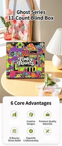 NEE DOH Funky Frights ημερολόγιο αντίστροφης μέτρησης με 13 μαλακά παιχνίδια έκπληξη