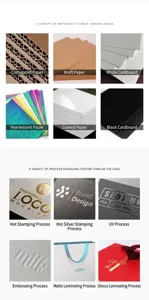 Detailed overview of various materials and printing processes for custom gift boxes