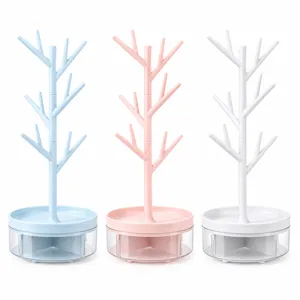 Modern Tree Branch Jewelry Organizer Stand PP Desktop Storage Rack For Earrings Necklace Bracelet Watch Key Sunglasses Home Decor Women