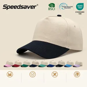 Five Panel Cotton Baseball Cap Men Women Contrast Color Adjustable Trucker Hat Outdoor Sport Sun Protection Breathable Cap
