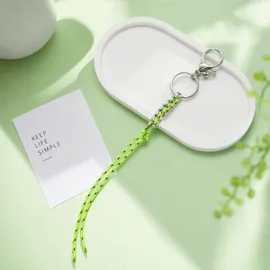 Gewebter Taschenanhänger Schlüsselanhänger Lanyard DIY Handseil Accessoire Miu Stil Dekorativer Anhänger Für Damen Taschen