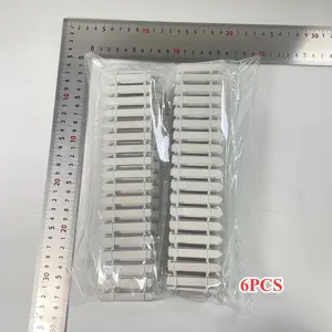 Confezione da 6 mini staccionate in legno bianco per giardinaggio fai-da-te e decorazioni.