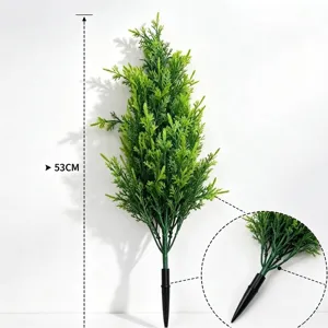 Realistic 53cm artificial cypress branch for greenery decor and Christmas arrangements
