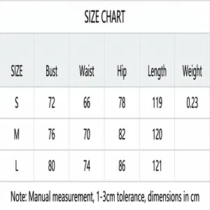 Detailed size chart for the lace patchwork bodycon maxi dress with measurements in cm