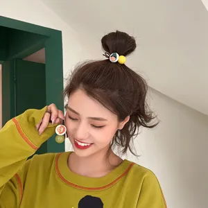 Quirky cartoon face hair tie high elasticity elastic hair rope cute hair accessories detail
