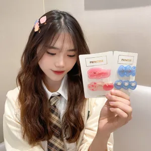 Cute Japanese style cartoon hair clips sweet side bangs duckbill clips for girls hair accessories
