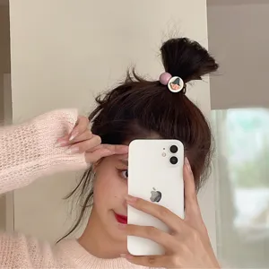 Korean ins quirky hair tie minimalist cute hair scrunchie high elasticity cute hair accessory