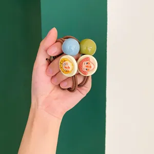 Cute quirky face hair tie high elasticity rubber band hair accessories for women and girls daily wear